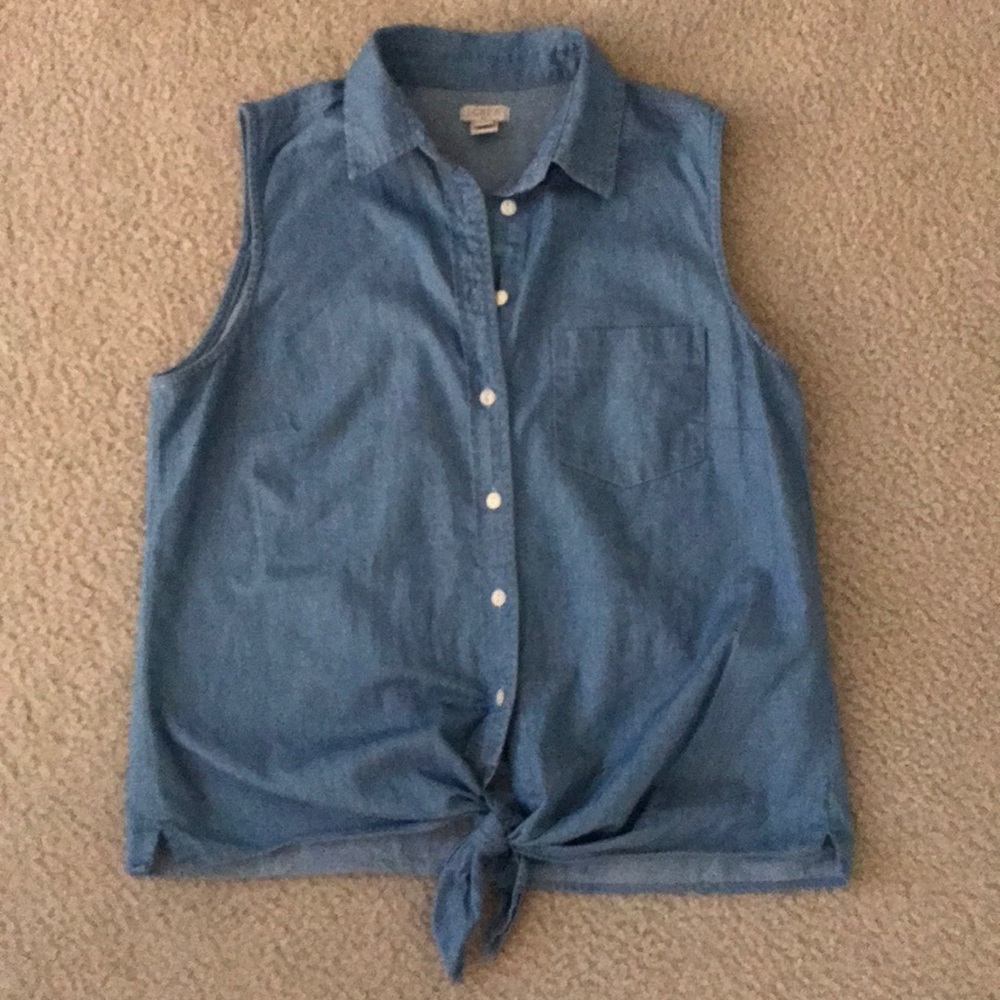 J. Crew Front Tie Top